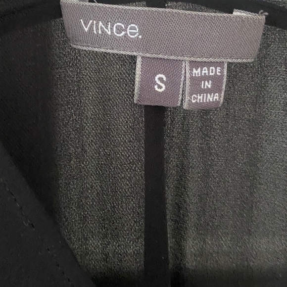 Silk Vince Black T-Shirt Flowy Blouse - Picture 1 of 4